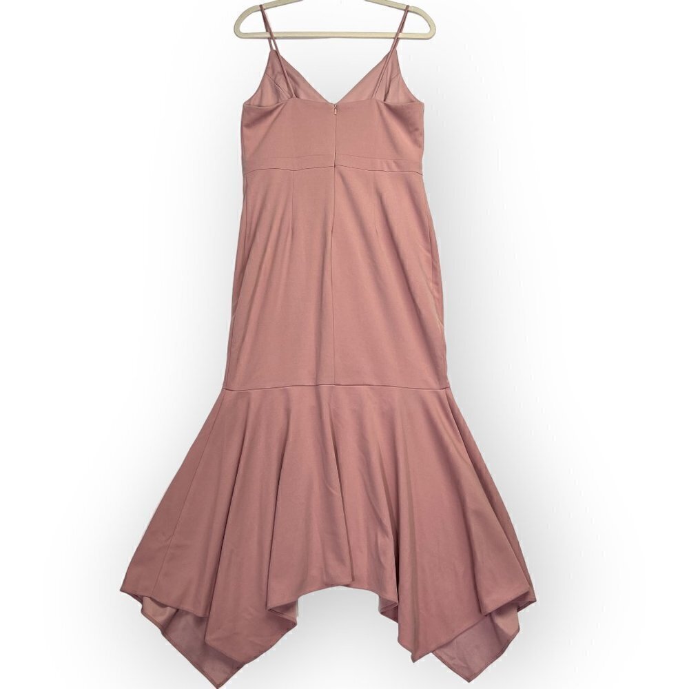 NWT XSCAPE Flounce Scuba Crepe Midi Dress Size 12 - Picture 5 of 9